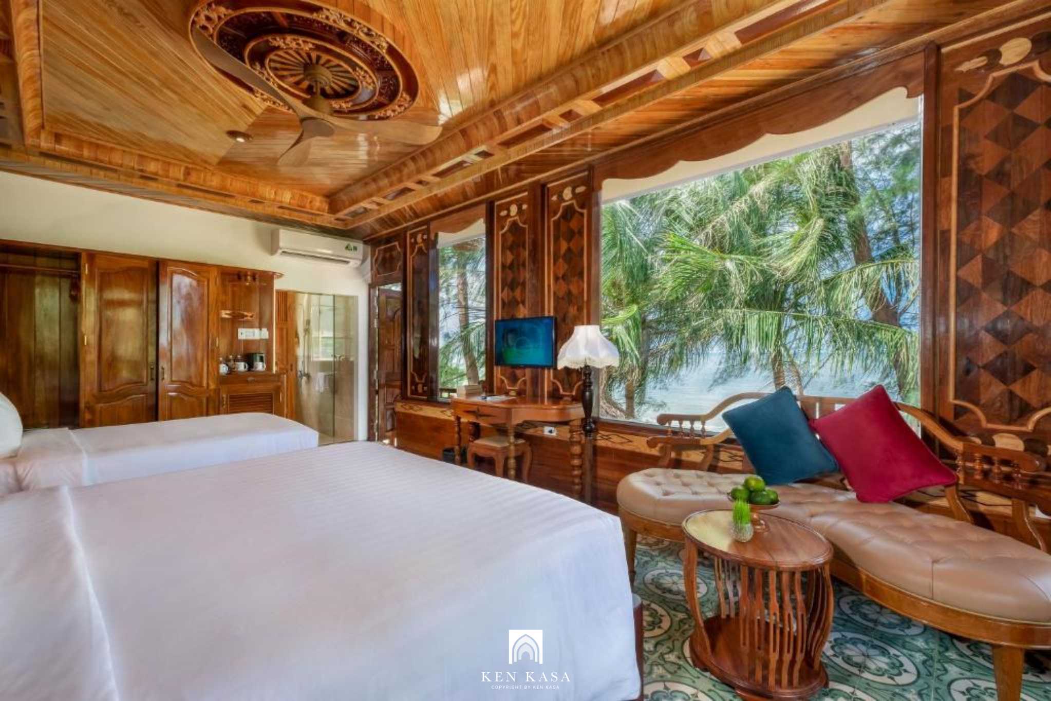 Kh&ocirc;ng gian c&aacute;c ph&ograve;ng tại Coco Palm Beach Resort & Spa